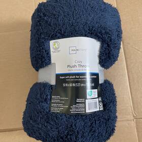 Mainstays 791551612599 Cozy Plush Throw 50 X 60 Blue Cove Comfort And Warmth