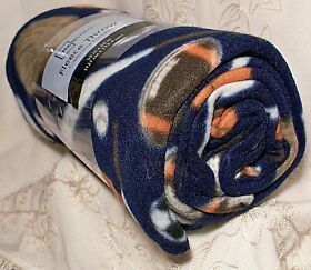 Mainstays Fleece Plush Throw Blanket 50inch X 60inch Blue Sports Ball Print