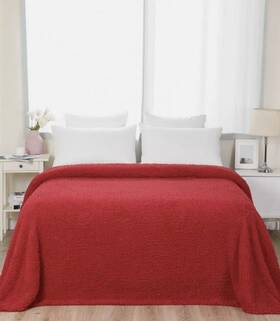 Msf000686322004 Mainstays Red Sherpa Polyester King Size Blanket