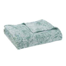 Mainstays Super Soft Plush Blanket Full Queen Aqua Paisley New