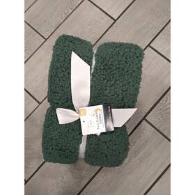 T471026 Mainstays Faux Shearling Throw Blanket Green 50 X 60 In