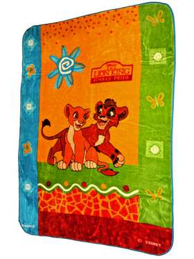 Manterol - Made In Spain 414723173033 Vintage Disney Lion King Inch Simbas Pride Throw Blanket- 63 X 86.5