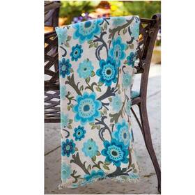 Manual Woodworkers & Weavers 725734815521 Peacock Blossoms Multi Dye Throw 50x60 Inches