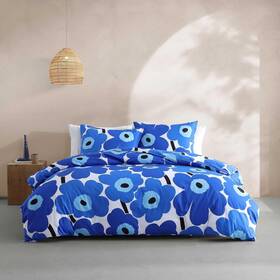 Ushsfn1312826 Marimekko - Full/queen Duvet Cover Set Cotton Unikko Blue