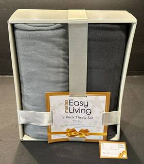 Martex 027399036441 Easy Living 2-pack Gray Throw Set 50 Inch 60