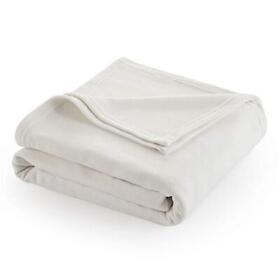 Martex Fleece Easy Care Machine Washable Blanket Off-white Twin