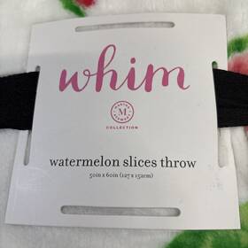 Martha Stewart 762120493031 Whim Watermelon Slices Throw