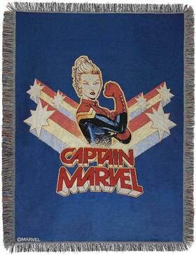 Marvel 190604122748 Marvels Captain Inch Vintage Victorious Throw Blanket 48 X60 Mcu