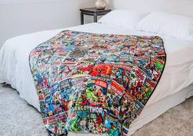 Marvel 849795075639 Comics Oversized Fleece Sherpa Throw Blanket 54 X 72 Inches