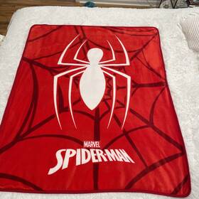 79925 Marvel Rn#79925 Universal Studios Spider-man Reversible Royal Plush Throw Blanket 48 Inch X60