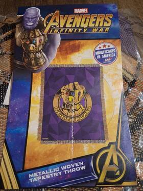 799295 Marvel Rn#799295 Avengers Infinity War Metallic Throw Blanket Thanos 48x60 Purple Gold