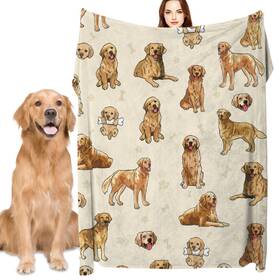 Matchastar 089736265312 Golden Retriever Blanket Gifts For Women Baby
