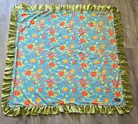 139040 Matilda Jane Wish You Were Here Floral Blanket With Green Ruffle