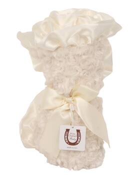 Max Daniel Designs 594883349160 Baby Rosebuds And Satin Throw - Ivory