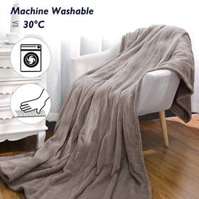 Gpo5471 Maxkare Marnur Electric Full Size Heated Throw Blanket Brown