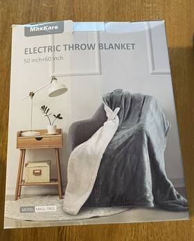 Mkgl-tr01 Maxkare 50 Inch X 60 Electric Throw Blanket With 6 Heating Levels And 5 Hours Timer