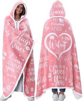 Lmtz250805 Mayicivo Christmas Wife Gifts From Husband Wifey Sherpa Fleece Pink 75 Inch L X 50 W