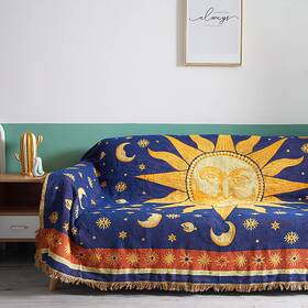 Mn668 Maynest Sun And Moon Stars Hippie Throw Blanket Celestial Tapestry Doublesided Reversibl