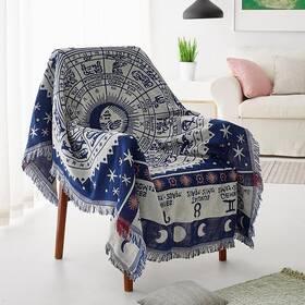 Mn669 Maynest Boho Woven Throw Blanket Reversible Cotton Bohemian Tapestry Hippie Room Decor