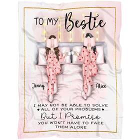 Mzi513b-b12 Mazoli To My Besties Custom Friends Blanket Personalized Friendship For Women