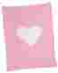 Mb-bbph2 Merben International New Pink With Cream Heart Blanket 30 X 40 886654004591