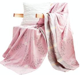 Meju 431246953324 Flower Muslin Lightweight Summer Blanket For Bed Sofa Couch 100% Combed Cotton 2
