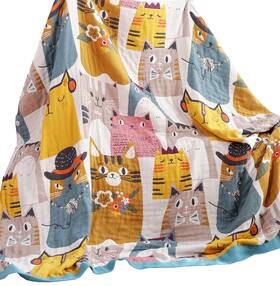 Meju 431246953768 Cats Kitty Kids Girls Cute Blanket Throw For Bed Sofa Couch 100% Combed
