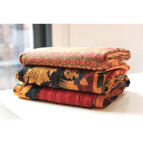 Melange Home 687145226283 One Of A Kind Overdyed Kantha Throw