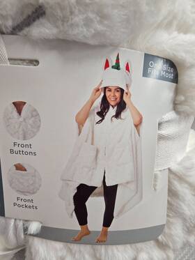 Members Mark 193968286415 Cozy Critter Wrap 43 Inch X 81 Unicorn Super Soft One Size Fits Most