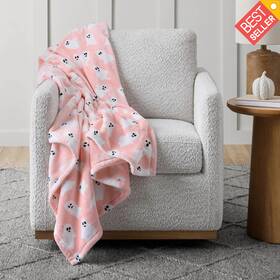 Members Mark 193968500467 Lounge Throw 60 Inch X 70 Halloween Designs Ghost Free Shipping