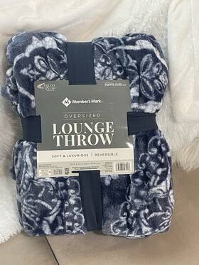 980367927 Members Mark Oversized Lounge Throw Blanket 60 Inch X 70 Halley Medallion Plush