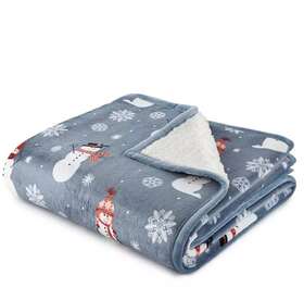 990299423 Members Mark Plush Sherpa Seasonal Throw 60 Inch X70 Assorted Styles