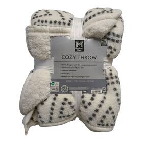 990410843 Members Mark Generously Sized Soft Warm Cozy Throw Geo Dots