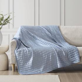 990470383 Members Mark Cooling Throw Blanket 60 Inch X70 Blue