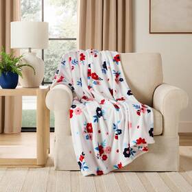 Members Mark 990476539 Red White And Blue Lounge Throw 60 Inch X 70 Americana Teddy Samedayship