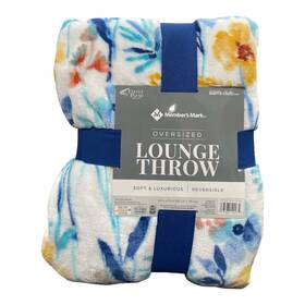 193968199975-p Members Mark Ny Oversized Reversible Soft Lounge Throw Blanket 60 Inch X 70 Lola