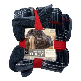 193968244262-p Members Mark Ny 60 Inch X 70 Oversized Plush Sherpa Throw Blanket Aramis Plaid