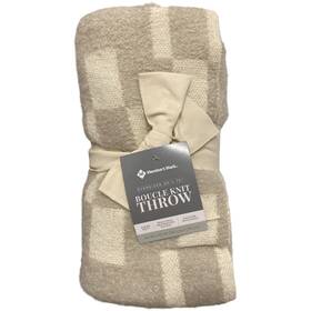 193968246198-p Members Mark Ny Oversized Super Soft Boucle Knit Throw 60 Inch X70 Stone Tile