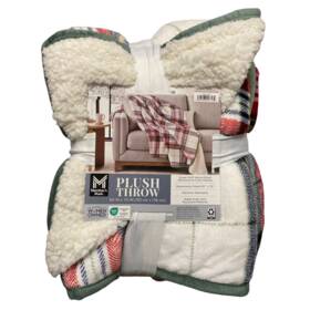 193968285517-p Members Mark Ny Oversized Plush Sherpa Throw Blanket 60 Inch X 70
