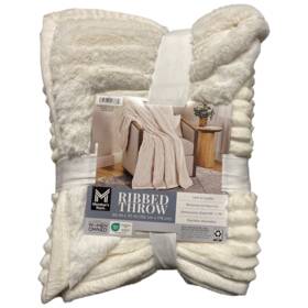193968297664-p Members Mark Ny Extremely Soft Ribbed Throw With Faux Fur Reverse 60 Inch X70