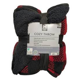 193968304423-p Members Mark Ny Warm And Soft Reversible Cozy Polyester Throw 60 Inch X72