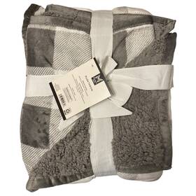 193968409814-p Members Mark Ny Oversized Plush And Soft Sherpa Throw Blanket 60 Inch X 70 Grey