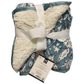 193968409869-p Members Mark Ny Oversized Plush And Soft Sherpa Throw 60 Inch X 70 Sophia Blockprint