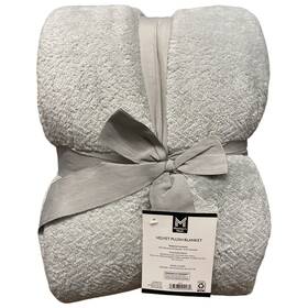 193968409982-p Members Mark Ny Soft And Luxurious Herringbone Velvet Plush Blanket 106 Inch X94