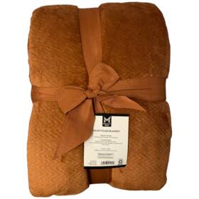 193968410025-p Members Mark Ny Soft And Luxurious Herringbone Velvet Plush Blanket 106 Inch X94