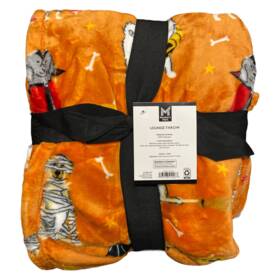 193968410063-p Members Mark Ny Reversible Velvety Soft Halloween Lounge Throw Blanket 60 Inch X 70