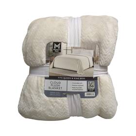 193968508272-p Members Mark Ny Oversized Cloud Touch Blanket 106 X 94 In Vanilla