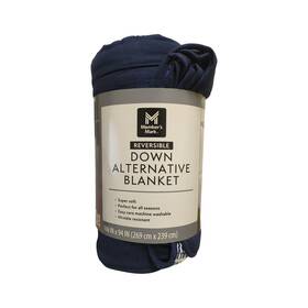 193968557478-p Members Mark Ny Oversized Down Alternative Reversible Blanket 94 Inch X 106 Titan