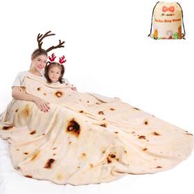 M-mxgt013 Mermaker Burritos Tortilla Throw Blanket 2.0 Double Sided 71 Inches For Adult And Kids