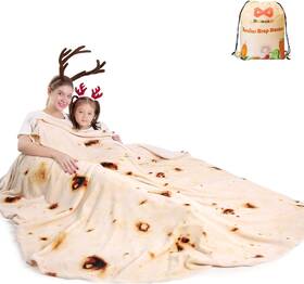 M563021 Mermaker Burritos Tortilla Throw Blanket 2.0 Double Sided 60 Inches For Adult And Kids G